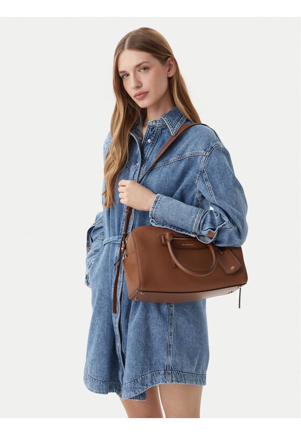 MICHAEL Michael Kors Torebka Md Duffle Satchel 30S6GTVS8L Brązowy. Kolor: brązowy. Materiał: skórzane