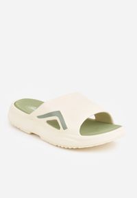 Born2be - Białe Minimalistyczne Klapki Basenowe na Piankowej Podeszwie Paphie. Okazja: do domu, na co dzień, na plażę. Kolor: biały. Materiał: dresówka. Sezon: lato. Styl: wakacyjny, casual #7