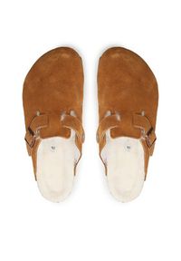 Birkenstock Kapcie Boston 1001140 Brązowy. Kolor: brązowy. Materiał: welur, skóra #2