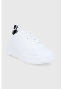 Love Moschino - Buty. Nosek buta: okrągły. Zapięcie: sznurówki. Kolor: biały. Materiał: guma. Obcas: na platformie