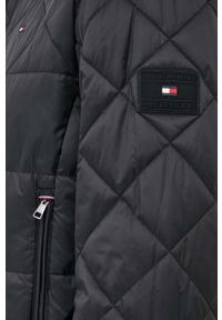 TOMMY HILFIGER - Tommy Hilfiger kurtka bomber męski kolor czarny przejściowa. Kolor: czarny. Materiał: poliester #4