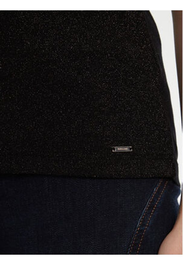 Morgan Top 251-DIDOA Czarny Slim Fit. Kolor: czarny. Materiał: wiskoza