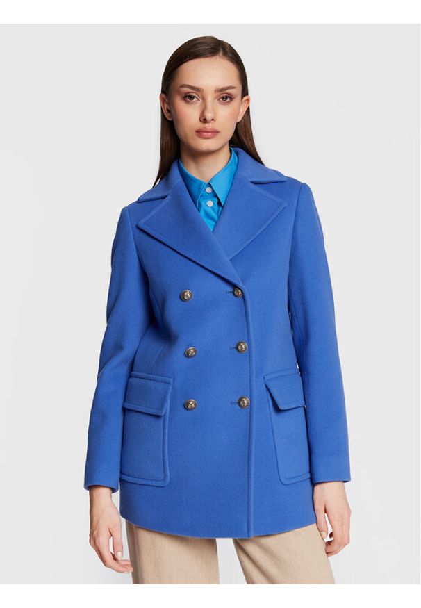 MAX&Co. Płaszcz wełniany Salato 70810323 Niebieski Regular Fit. Kolor: niebieski. Materiał: wełna