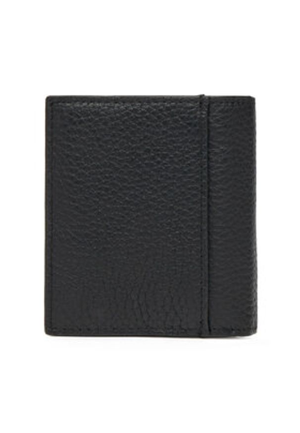 Calvin Klein Duży Portfel Męski Ck Leather Comp Trifold W C &Car LV04D1029G Czarny. Kolor: czarny. Materiał: skóra