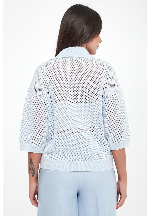 Sweter damski z kołnierzem polo PESERICO. Typ kołnierza: polo
