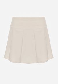 Renee - Białe Tenisowe Spódnico-Spodenki z Elastycznego Materiału Natennia. Okazja: na co dzień. Kolor: biały. Materiał: materiał. Styl: casual, sportowy #5