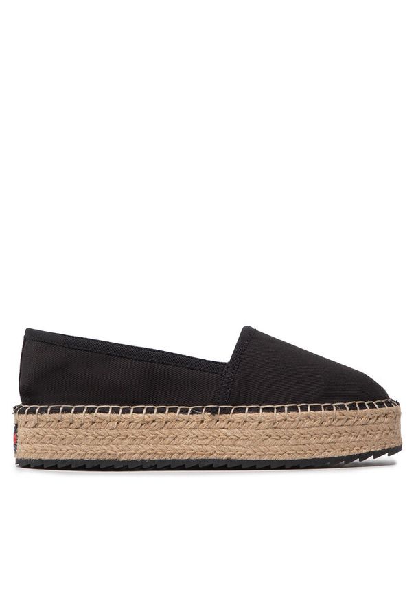 Espadryle Tommy Jeans. Kolor: czarny. Obcas: na platformie