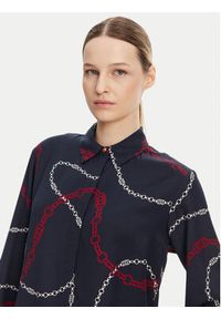 TOMMY HILFIGER - Tommy Hilfiger Koszula WW0WW44045 Granatowy Relaxed Fit. Kolor: niebieski. Materiał: wiskoza #3