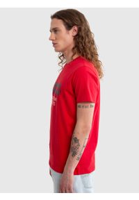 Big-Star - Koszulka męska z nadrukiem z linii Authentic czerwona Millaner 603. Okazja: do domu. Kolor: czerwony. Materiał: bawełna, dzianina. Wzór: nadruk. Styl: klasyczny #6
