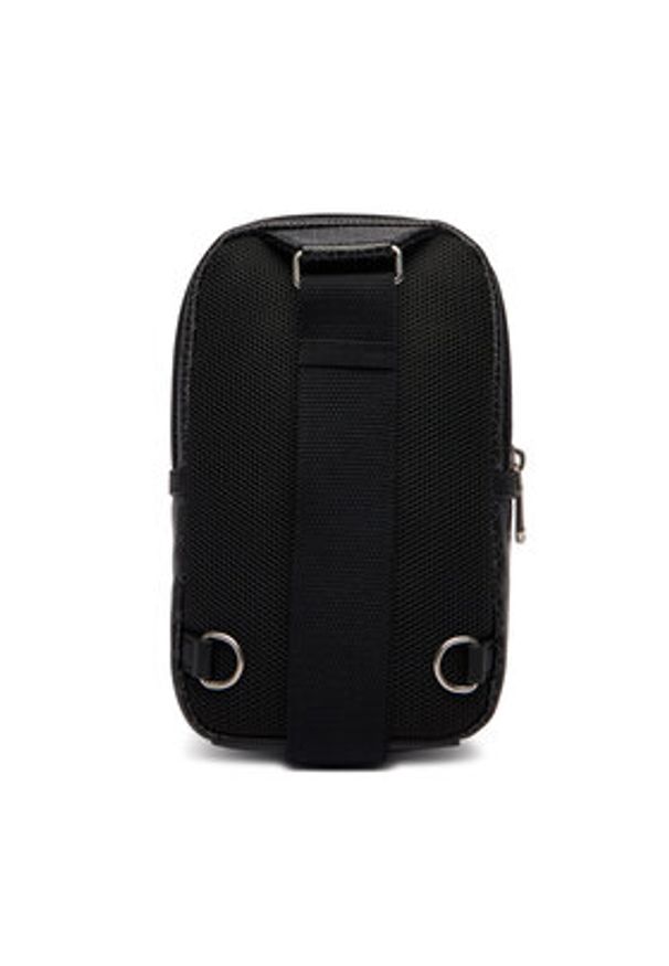 Calvin Klein Saszetka Emblem Aop Coated Square Sling LV04D3335G Czarny. Kolor: czarny. Materiał: skóra