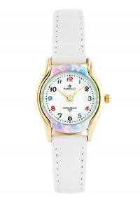 Perfect ZEGAREK DZIECIĘCY PERFECT LP223-04 - KOMUNIJNY - biały / barwny ring + BOX. Kolor: biały #1