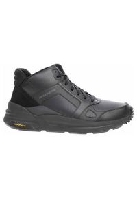 skechers - Buty do chodzenia męskie Skechers Global Jogger. Zapięcie: sznurówki. Kolor: czarny. Materiał: skóra ekologiczna, syntetyk, skóra, materiał. Szerokość cholewki: normalna. Sport: turystyka piesza