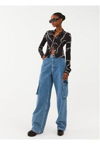 Versace Jeans Couture Koszula 75HAL213 Czarny Slim Fit. Kolor: czarny. Materiał: wiskoza #3