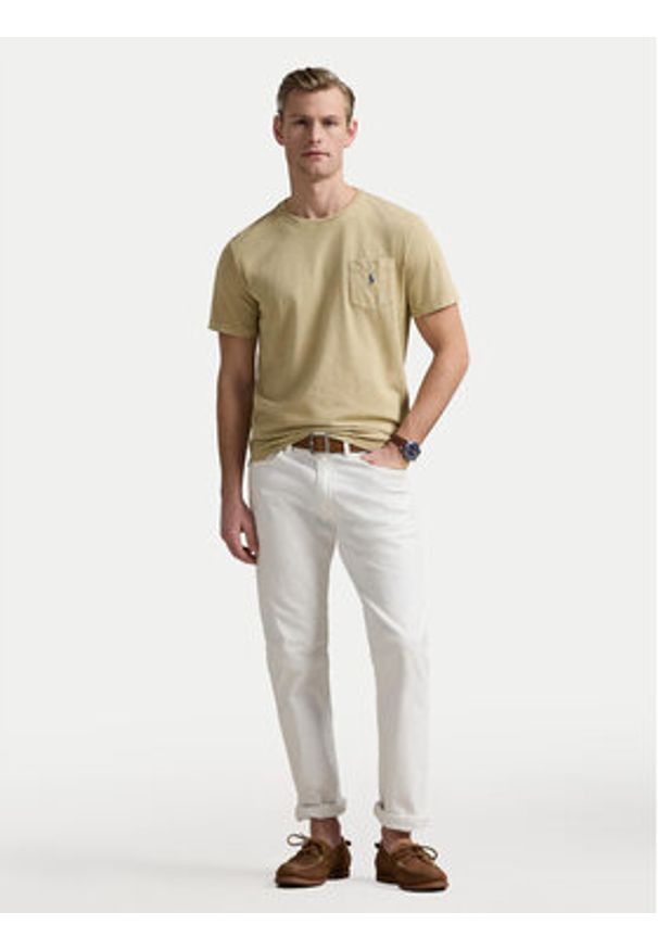 Polo Ralph Lauren T-Shirt 710964511003 Beżowy Regular Fit. Typ kołnierza: polo. Kolor: beżowy. Materiał: bawełna