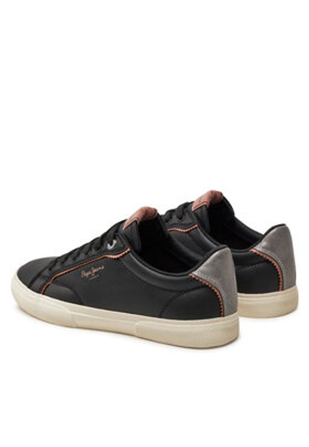 Pepe Jeans Sneakersy Style PLS31564 Czarny. Kolor: czarny. Materiał: skóra