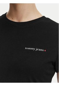 Tommy Jeans T-Shirt Ess Logo DW0DW23479 Czarny Slim Fit. Kolor: czarny. Materiał: bawełna #5