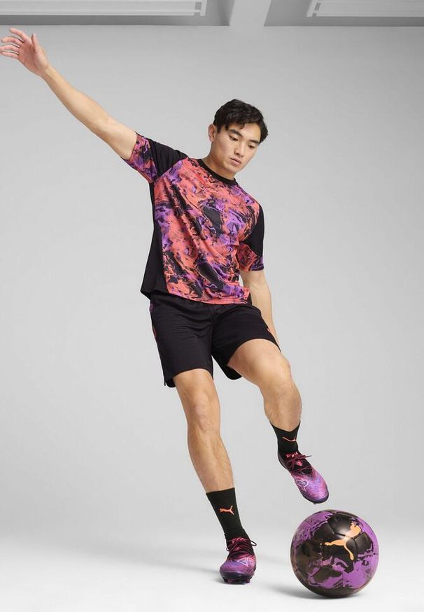 Puma - Męska koszulka piłkarska individualCUP PUMA Black. Kolor: czarny. Wzór: nadruk. Sport: piłka nożna