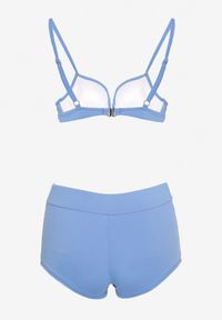 Renee - Niebieskie Bikini 2-Częściowe Zabudowane Majtki High Waist i Biustonosz na Zatrzask Xubbia. Stan: podwyższony. Kolor: niebieski #6