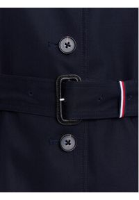 TOMMY HILFIGER - Tommy Hilfiger Trencz Heritage Single WW0WW24966 Granatowy Regular Fit. Kolor: niebieski. Materiał: bawełna #6