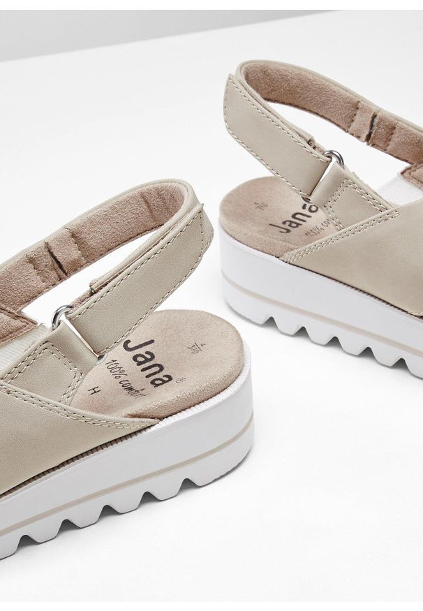 bonprix - Sandały Jana, wygodna szerokość. Kolor: brązowy. Sezon: lato