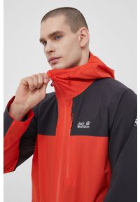 Jack Wolfskin kurtka Go Hike męska kolor czerwony. Kolor: czerwony. Materiał: włókno, materiał #1
