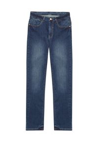 MOODO - Jeansy typu straight leg. Materiał: jeans. Długość: długie. Wzór: gładki #5