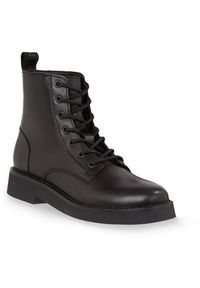 Tommy Jeans Botki Tjw Lace Up Flat Boot EN0EN02310 Czarny. Kolor: czarny