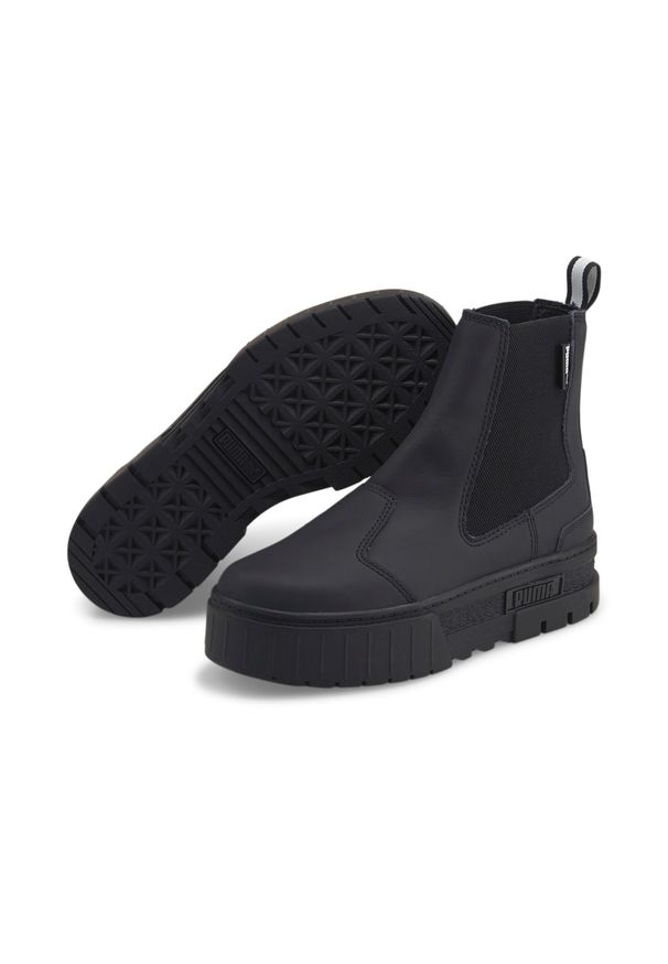 Buty do chodzenia damskie Puma MAYZE CHELSEA POP. Kolor: czarny. Materiał: materiał, syntetyk. Sport: turystyka piesza
