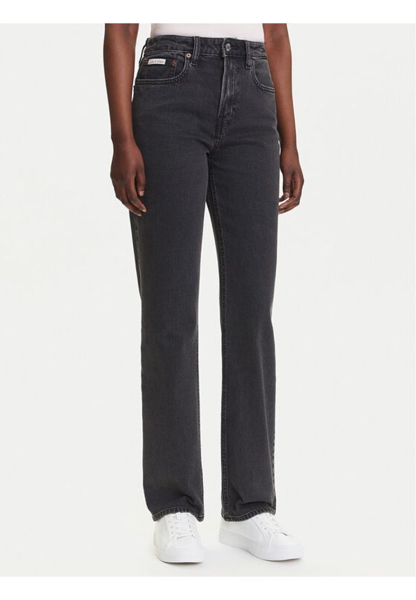 Calvin Klein Jeans Jeansy LV047B909G Czarny Straight Fit. Kolor: czarny