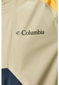 columbia - Columbia - Kurtka przeciwdeszczowa. Okazja: na co dzień. Kolor: żółty. Styl: casual