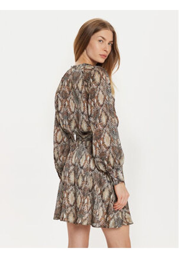 Morgan Sukienka codzienna 242-RLIPA.F Beżowy Regular Fit. Okazja: na co dzień. Kolor: beżowy. Materiał: syntetyk. Typ sukienki: proste. Styl: casual