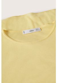 mango - Mango sweter Skin damski kolor żółty. Okazja: na co dzień. Kolor: żółty. Materiał: dzianina. Wzór: gładki. Styl: casual #5