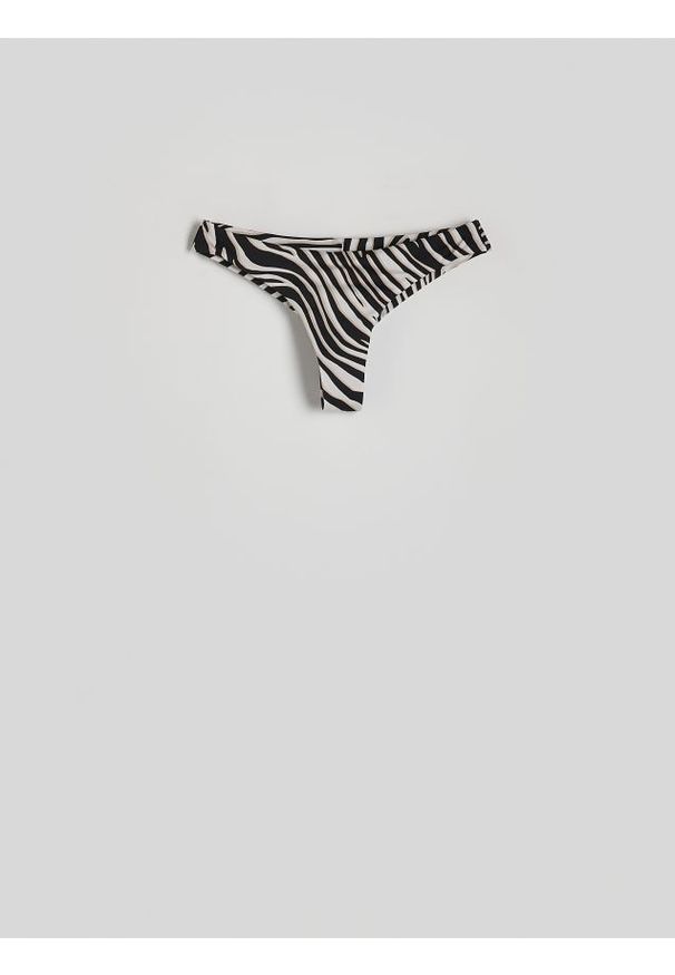 Reserved - Dół od bikini - kremowy. Kolor: kremowy. Materiał: materiał