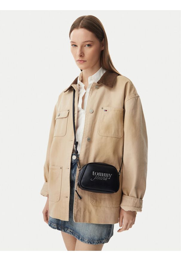 Tommy Jeans Torebka Tjw Bold Camera Bag AW0AW18785 Czarny. Kolor: czarny. Materiał: skórzane