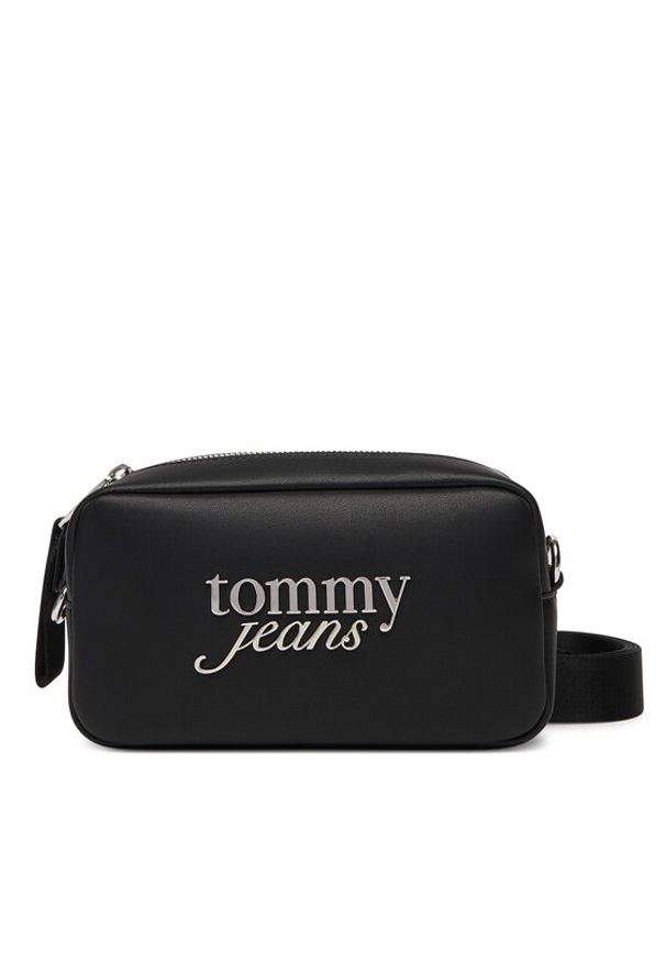 Tommy Jeans Torebka Tjw Bold Script Camera Bag AW0AW17897 Czarny. Kolor: czarny. Materiał: skórzane