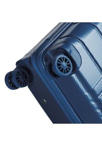 Wittchen - Duża walizka z polikarbonu żłobiona. Kolor: niebieski. Materiał: poliester, guma #6