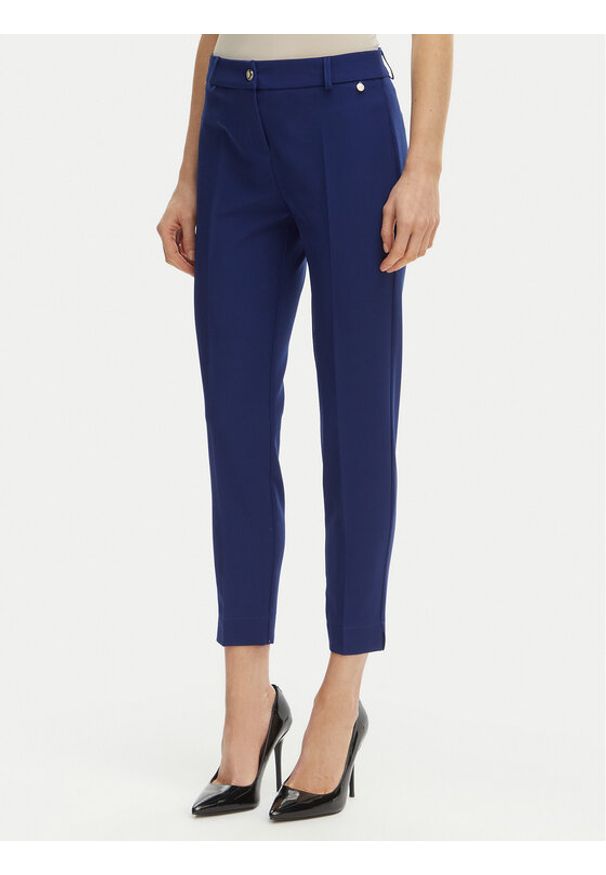 Maryley Spodnie materiałowe 26EB52Z/43FR Granatowy Regular Fit. Kolor: niebieski. Materiał: syntetyk