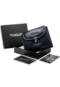 4U CAVALDI - Portfel damski granatowy Cavaldi RD-19-GCL-6405 NAVY. Kolor: niebieski. Materiał: skóra
