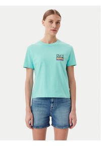 Quiksilver T-Shirt EQWZT03181 Turkusowy Relaxed Fit. Kolor: turkusowy. Materiał: bawełna #5