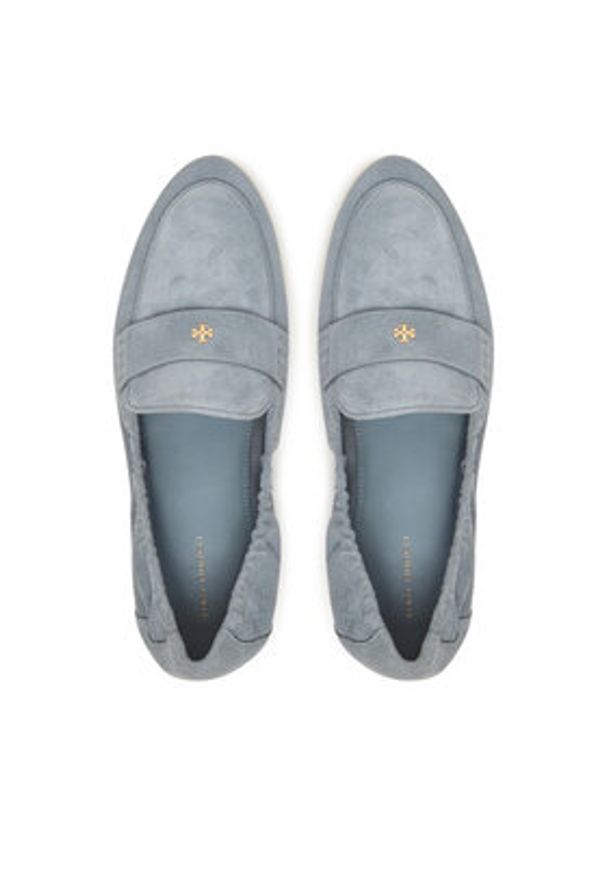 Tory Burch Półbuty Ballet Sport 158073 Błękitny. Kolor: niebieski. Materiał: skóra, zamsz. Styl: sportowy