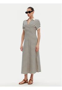 TOMMY HILFIGER - Tommy Hilfiger Sukienka codzienna WW0WW44514 Beżowy Regular Fit. Okazja: na co dzień. Kolor: beżowy. Materiał: bawełna. Typ sukienki: proste. Styl: casual #5