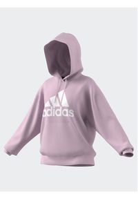 Adidas - adidas Bluza Essentials Big Logo Oversized French Terry Hoodie IL3319 Różowy Loose Fit. Kolor: różowy. Materiał: bawełna