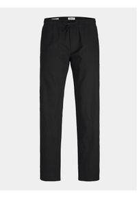 Jack & Jones - Jack&Jones Spodnie materiałowe Summer 12248606 Czarny Relaxed Fit. Kolor: czarny. Materiał: bawełna #1