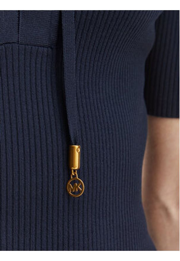 MICHAEL Michael Kors Bluzka MS661FZ5ZV Granatowy Slim Fit. Kolor: niebieski. Materiał: syntetyk