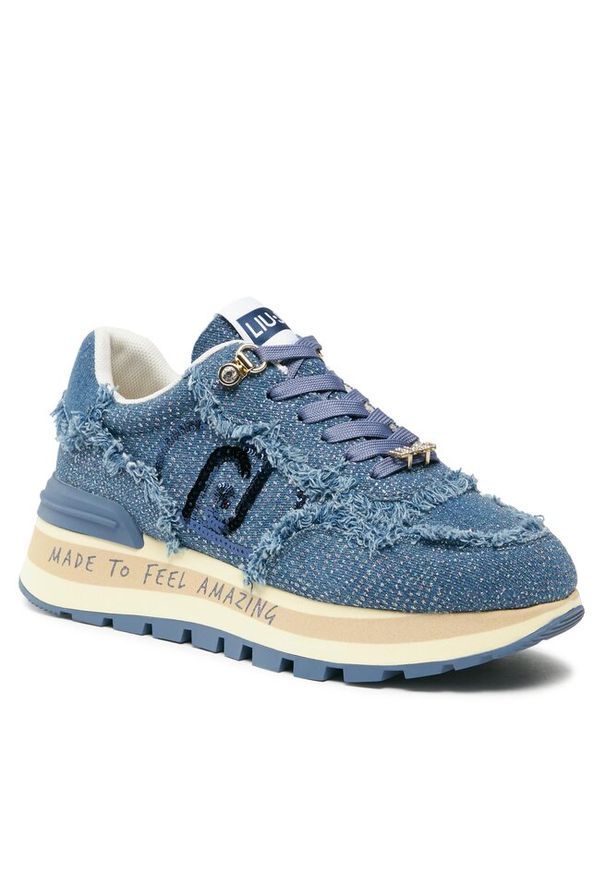 Sneakersy Liu Jo. Kolor: niebieski. Materiał: denim