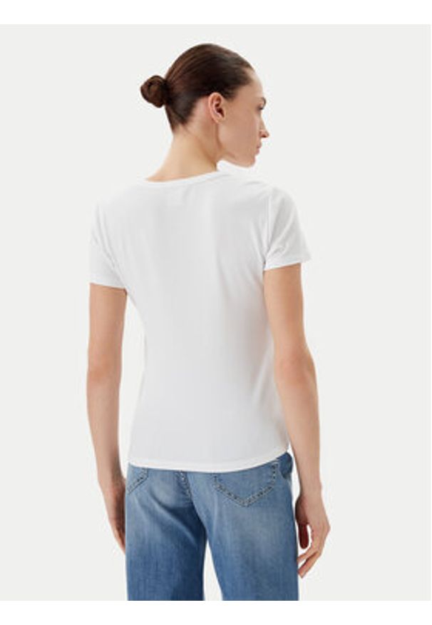 DKNY T-Shirt P51H8APJ Biały Regular Fit. Kolor: biały. Materiał: wiskoza