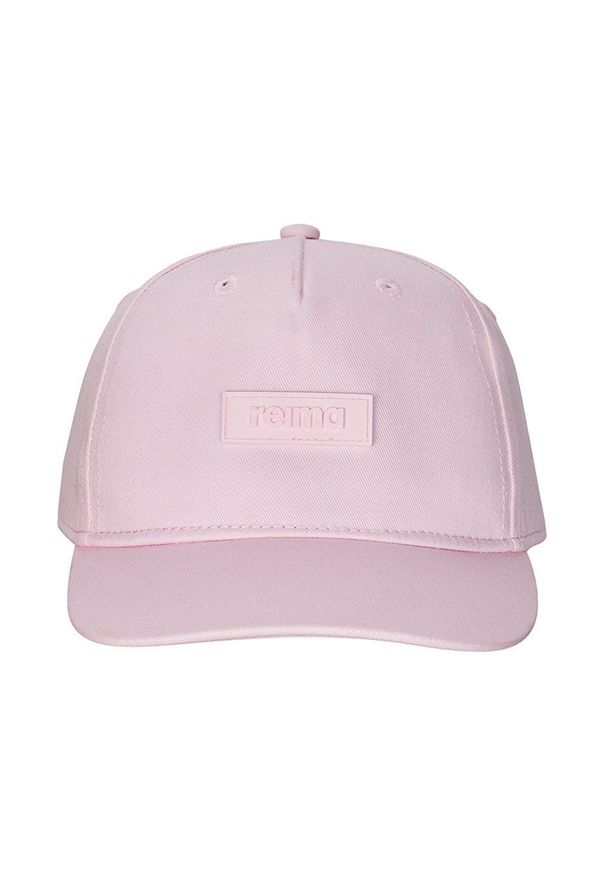 Reima czapka bawełniana dziecięca Lippis kolor różowy z aplikacją. Kolor: różowy. Materiał: bawełna. Wzór: aplikacja
