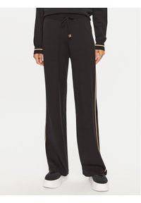 Liu Jo Sport Spodnie materiałowe TF4315 MS63L Czarny Regular Fit. Kolor: czarny. Materiał: syntetyk, wiskoza. Styl: sportowy