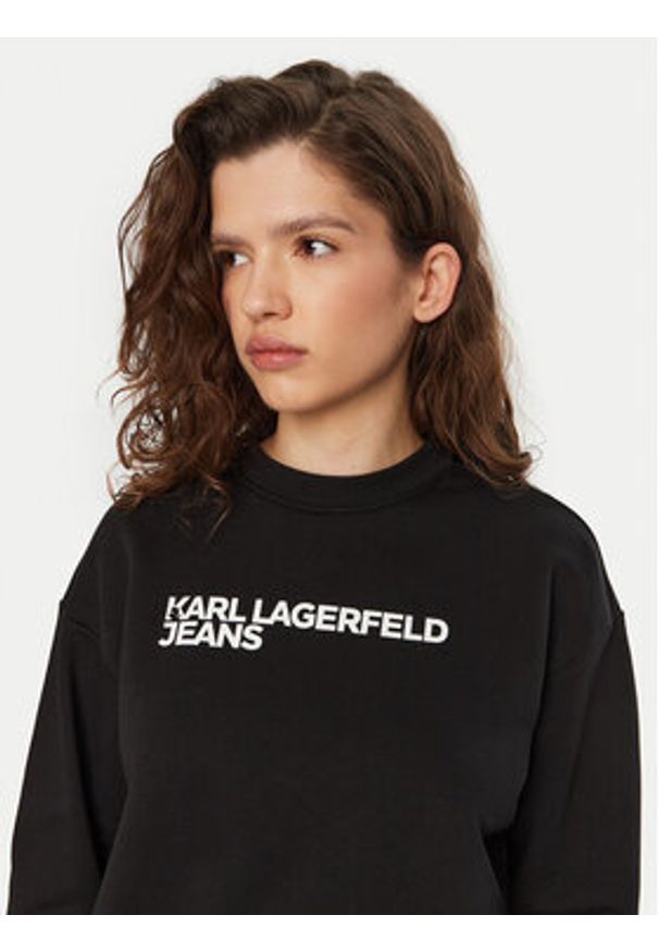 Karl Lagerfeld Jeans Bluza A1W20005 Czarny Regular Fit. Kolor: czarny. Materiał: bawełna