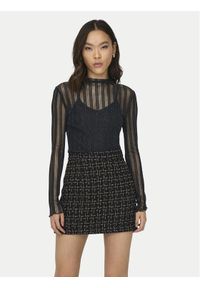 JDY Bluzka Vivy 15301743 Czarny Slim Fit. Kolor: czarny. Materiał: syntetyk #1